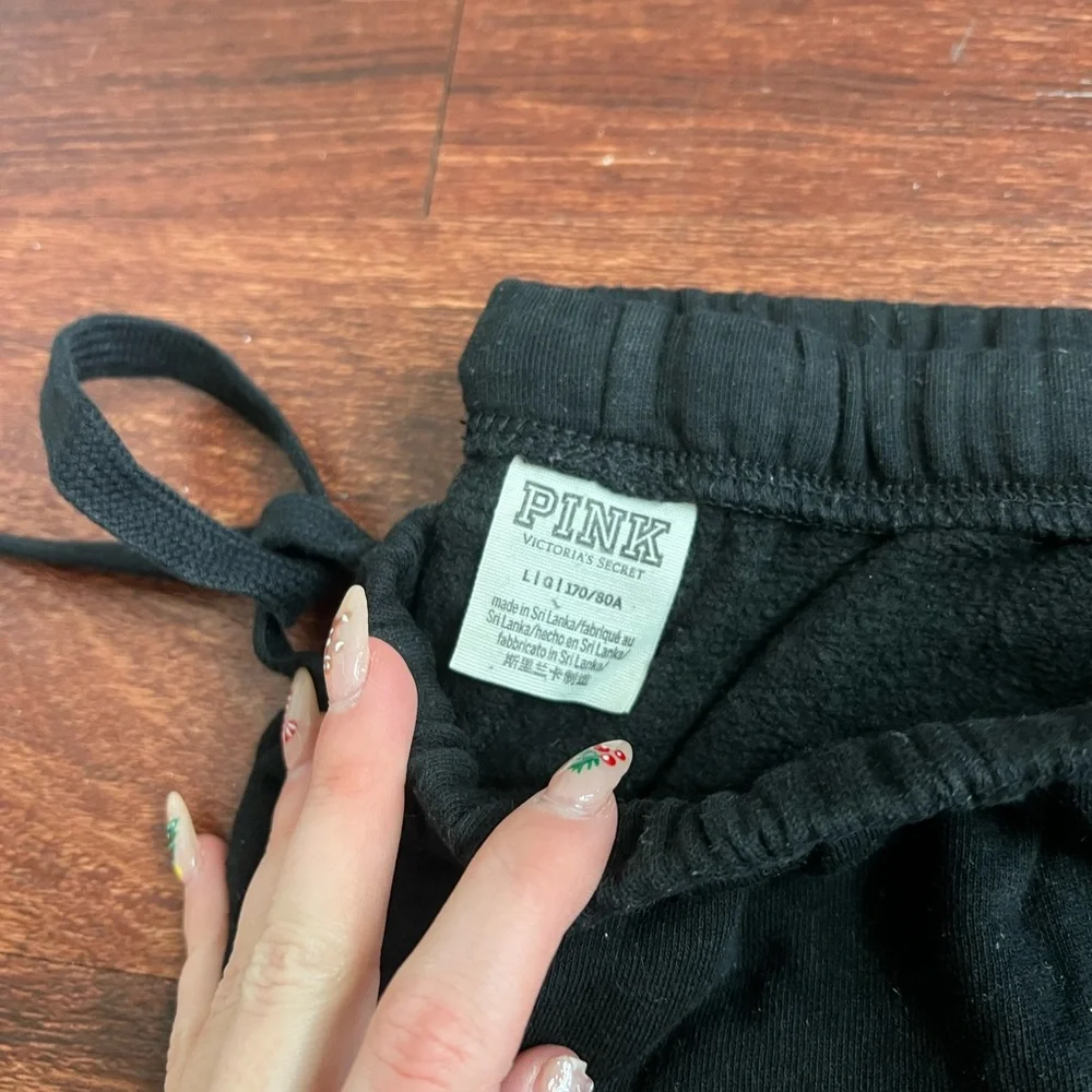 PINK Victoria's Secret Black Jogger Pants - Picture 4 of 5